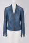 Jeansjacke blau o. Verschluss m. abgesteppter Blende, geschlitzen Ärmeln u. Stickerei in RT Richmond