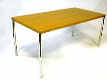 Tisch NEU AC DIALOG Chrombeine, Buchenplatte, 160x80x72cm