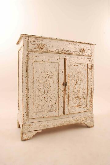 Kommode, Vintage style, crackle weiß/grau, 2 Türen,1 Schublade,104x46x120cm