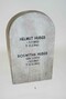 Grabstein, FB, Holz mit Zementputz grau, Segmentbogenabschluß, H/B/T 90x52x10