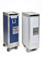 Bordbar,Flugzeugtrolley,Alukorpus, Seiten grau o. blau, 7 Schubfächer, H/B/T 103x30x40