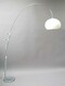 Bogenlampe SEJ  Chrom, beiger Kunststoffschirm, höhenverstellbar