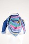 Tuch gemustert blau/pink/grün/gelb/weiß Synthetik Sophisticato