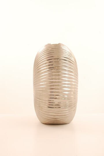 Vase "Muschel" silber, H:30cm PTMD