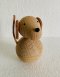 Holzfigur LEIKA DOG, Holz hellbraun, Kugelkörper, Kopf mit Lederohren, H=9,5cm