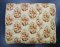 Schlafsack / Steppdecke 150x185 hellgelb, braune Blumenbouquets