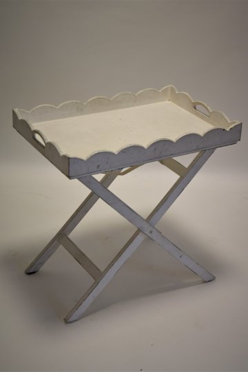 Beistelltisch, Tabletttisch, weiß, H. 79 cm, 90 x 70cm