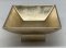 P- Dekoschale, 1x gold, 1x türkis, gebürstet, quadratisch auf Sockel, Kunststoff, konisch 20cm x 20cm H: 9cm
