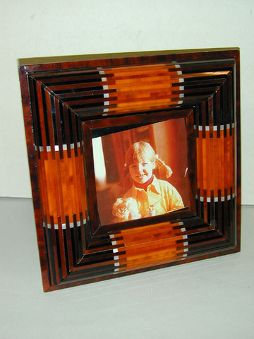 Bilderrahmen, Ventura, 30x30 cm, dickes Profil, braun-black