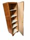 Schrank, Holz, braun, 30er, Kiefer gelackt, 1-türig, 4 Einlegeböden, 50x40cm, h 170cm, Besenschrank