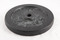 Hantelscheibe FAKE, 20kg, (Realgewicht 2,91 kg), Holz schwarz rund, ATTRAPPE, Durchmesser Außen 33,5cm, Innen 3,4cm