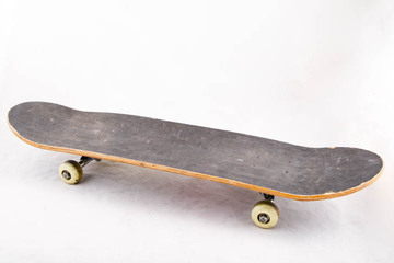 Skateboard "urban athlete", schwarz, Untergrund blau/rot/schwarz, L=79cm, T=20cm