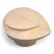 Beistelltisch, ovale Form, beige/gelb, mit Ziegenhaut bezogen, Ledernaht,  R&amp;J Augousti