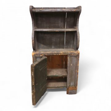 Regalschrank, JHW, rustikal, grau, 1 Tür, 2 Böden, 58x26x118 cm