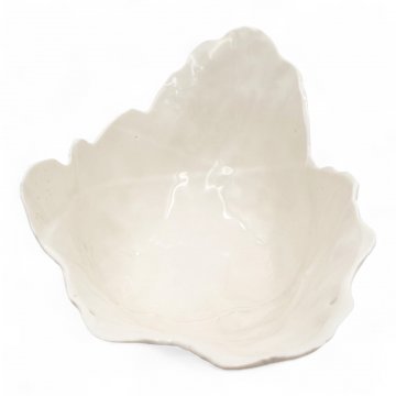 Schale AKOYA PEARLS - PAUA EKINO, Porzellan weiß glasiert, 18x41x22 - FELICITHAS ARNDT