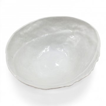 Suppenschüssel Bowl AKOYA, Porzellan weiß glasiert, Unterseite mattweiß, 21x19x8 - FELICITHAS ARNDT