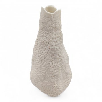 Vase AKOYA PEARLS - 2023, Porzellan weiß glasiert, Ø11xH20 - FELICITHAS ARNDT