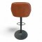 Barhocker,Kunstleder hellbraun,kapituniert, auf Tellersockel, höhenverstellbar von 63-83 cm