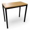 Tisch, Metallgestell anthrazit, Platte Eichendekor, L72xB40xH73