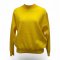 Pullover gelb Wolle, Rundhals, breite Bündchen, American Vintage
