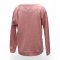 Sweatshirt rose Baumwolle/Polyester, Rundhals, Raglanarm, breite Bündchen, University Soul
