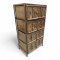 Schrank,Metall roh, grau/schwarz, Industriedesign, 4 Schubfächer, 4 Türfächer, H/B/T 135x75x49
