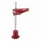 Schreibtischlampe VAS SZARVASI FÉMIPARI, Metall, Schirm rot, zylindrisch, angeschrägt, Chromstange, 1 flg. E27 max.60W, H65