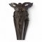 Tischlampe, Bronzefuß, 3 Säulen figürlich verziert, Lampenschirm Opalglas ø25, Tulpenform, 1 flg. E27 max.100W, H45