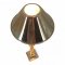 Tischlampe MARKUS NORA, kannelierte Säule Metall, silber, viereckiger Fuß 8x8, silberner Schirm, Metall Ø17,5, 1 flg. E14 max.60W, H50