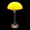 Tischlampe, 6-eckige Chromsäule nach oben zusammenlaufend, Schirmhalterung Ø15,5, 1 flg. E27 max. 60W, H32