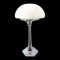 Tischlampe, 6-eckige Chromsäule nach oben zusammenlaufend, Schirmhalterung Ø15,5, 1 flg. E27 max. 60W, H32