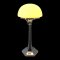Tischlampe, 6-eckige Chromsäule nach oben zusammenlaufend, Schirmhalterung Ø15,5, 1 flg. E27 max. 60W, H32