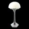 Tischlampe, 6-eckige Chromsäule nach oben zusammenlaufend, Schirmhalterung Ø15,5, 1 flg. E27 max. 60W, H32
