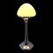 Tischlampe, 6-eckige Chromsäule nach oben zusammenlaufend, Schirmhalterung Ø15,5, 1 flg. E27 max. 60W, H32
