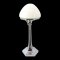 Tischlampe, 6-eckige Chromsäule nach oben zusammenlaufend, Schirmhalterung Ø15,5, 1 flg. E27 max. 60W, H32