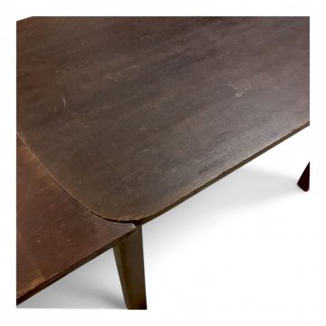 Tisch, Eiche, Ecken gerundet, L110xB78xH73, ausziehbar auf L210