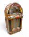 Musikbox WURLITZER, Nußbaum, Spitzbogenabschluß, H150xB76xT44, beleuchtbar, auf Rollen, NUR DEKO