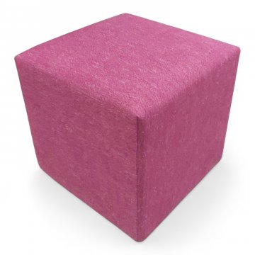Würfelhocker, Stoffbezug Pink, B43xL43xH43