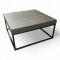 Couchtisch ELLIS, Platte Betonoptik, Rahmengestell Metall schwarz, B75xH38xT75