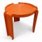 Beistelltisch, STOPPINO 4905  K.stoff orange, 3-beinig, Ø43 H41