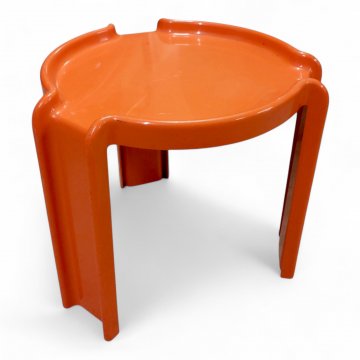 Beistelltisch, STOPPINO 4905  K.stoff orange, 3-beinig, Ø43 H41