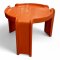 Beistelltisch, STOPPINO 4905 K.stoff orange, 3-beinig, Ø43 H33