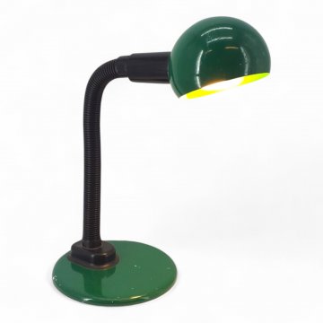 Tischlampe, Metall, Schwanenhals, runder Schirm, grün, 1 flg. E27 max.40W, H35 ø20