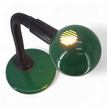 Tischlampe, Metall, Schwanenhals, runder Schirm, grün, 1 flg. E27 max.40W, H35 ø20