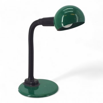 Tischlampe, Metall, Schwanenhals, runder Schirm, grün, 1 flg. E27 max.40W, H35 ø20 
