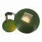 Schreibtischlampe, Metall, grüner Sockel, Ø18, Schwanenhals- Schwenkarm auf verchromten Schaft, flacher ovaler Schrim, ø22, 1 flg. E27 max.60W, H45