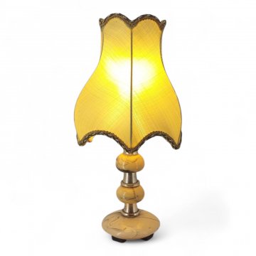 Nachttischlampe, Marmordesign, schwarze Fassung, 1 flg. E14 max.40W, H21, Ø10