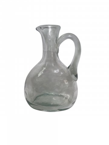 Glaskrug /Flasche m.Henkel, Rohglas, 18 x 26 x12 cm