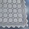 Bettdecke 220x190 beigebraun, gehäkelt, Kreismuster mit gebogtem Rand, Decke, Tagesdecke