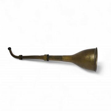 Hörrohr Messing, leicht gebogen, schwarzer Kunststoffabschluß, 18H